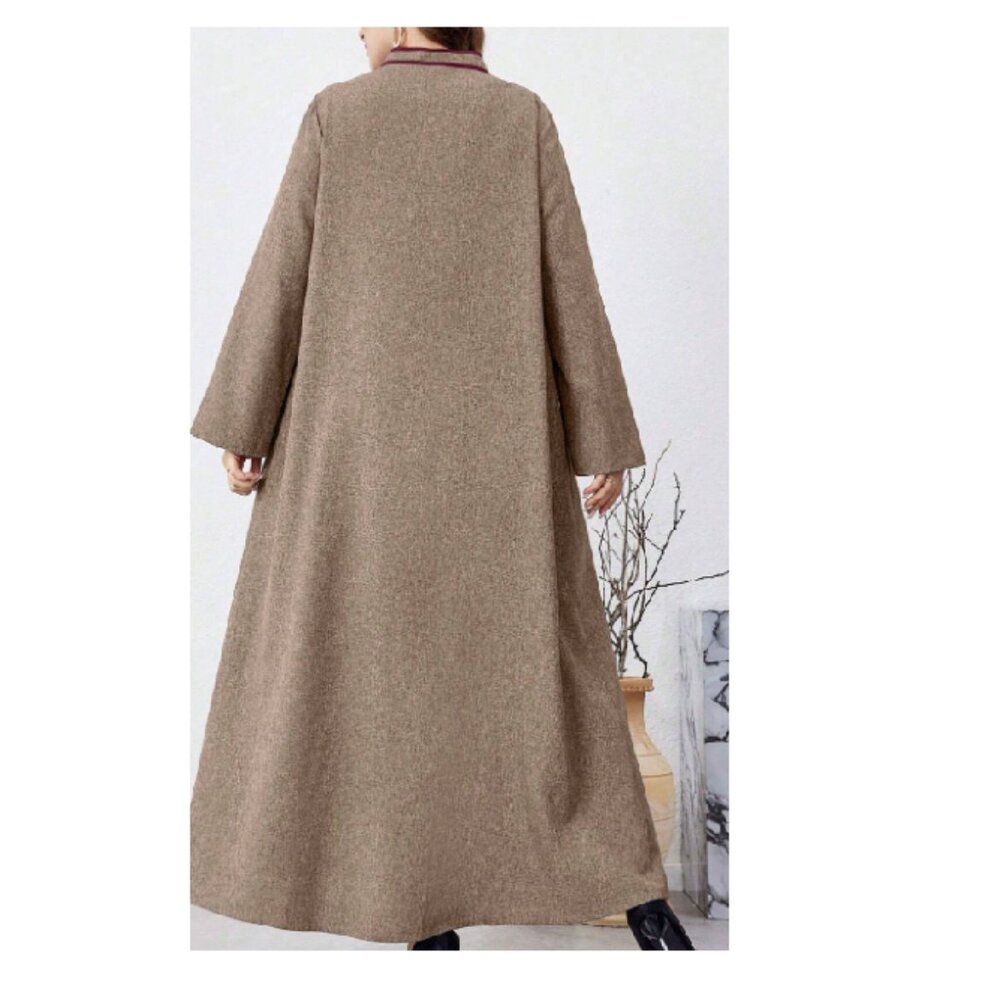 Shein Plain Patchwork Front Button Long Sleeve Si… - image 4